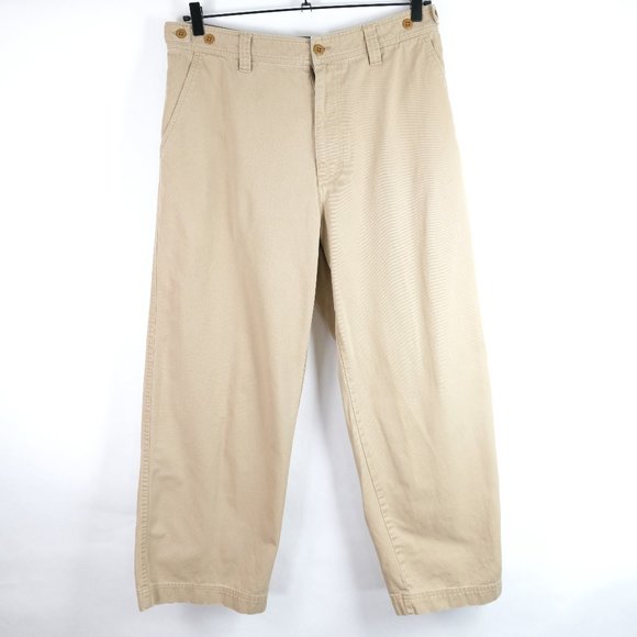 Express Men's Khaki Chino Pants Bootcut Size 36x30 - Picture 1 of 11